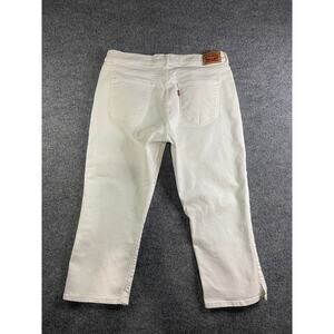 Levi's White denim Classic Capri jeans Size 32